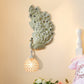 1 Head Wall Lighting Idea Retro Style Left/Right Peacock Resin Wall Sconce Light with Clear K9 Crystal Shade in White/Blue/Green Clearhalo 'Wall Lamps & Sconces' 'Wall Lights' Lighting' 1713164