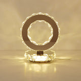 Ferris Wheel-Like Table Light Contemporary Beveled Crystal LED Bedside Night Lamp in Chrome, Warm/White Light Chrome Clearhalo 'Lamps' 'Table Lamps' Lighting' 1713232