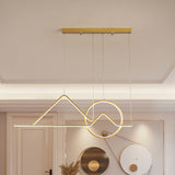 Sunset Metallic Island Hanging Lighting Contemporary Black/Gold LED Pendant Chandelier for Dining Room Clearhalo 'Ceiling Lights' 'Island Lights' Lighting' 1713487