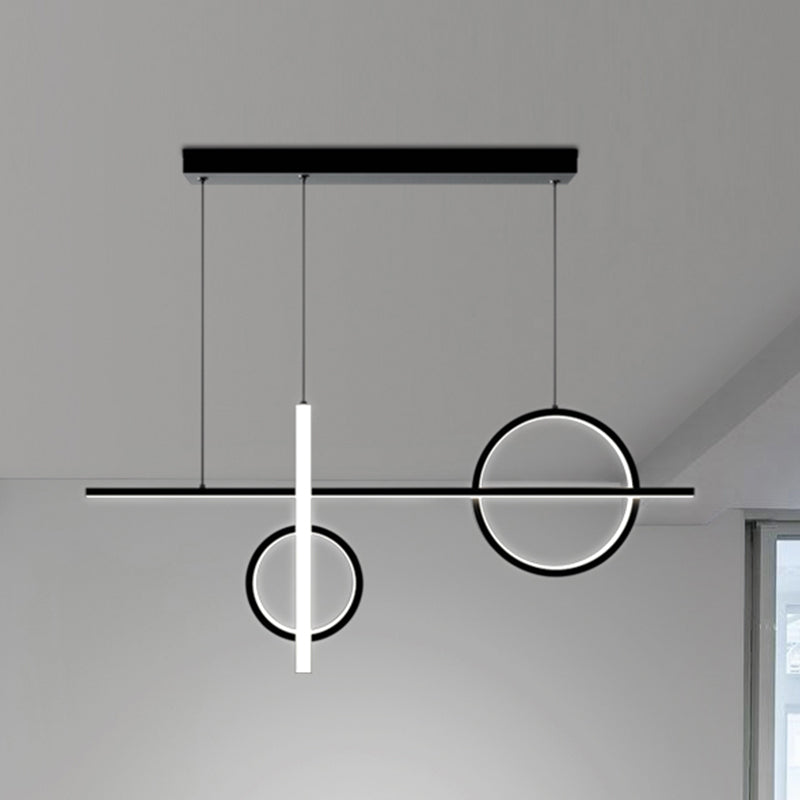 23.5"/31.5" W Acrylic Bike Pendant Lighting Nordic LED Island Lamp Fixture with Rectangle Canopy in Black/Gold Clearhalo 'Ceiling Lights' 'Island Lights' Lighting' 1713596