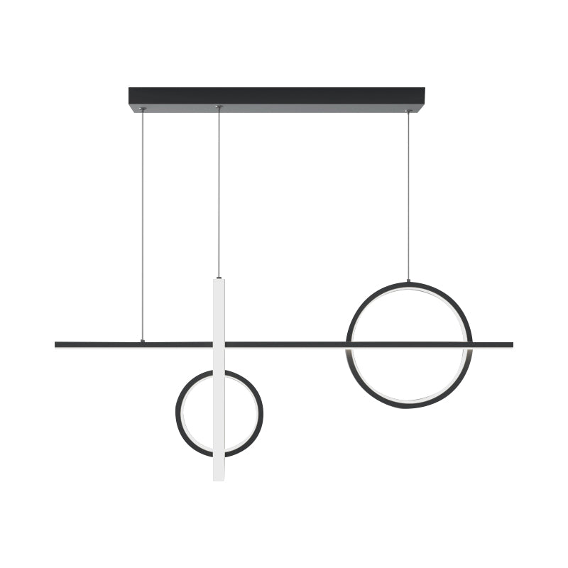 23.5"/31.5" W Acrylic Bike Pendant Lighting Nordic LED Island Lamp Fixture with Rectangle Canopy in Black/Gold Clearhalo 'Ceiling Lights' 'Island Lights' Lighting' 1713597