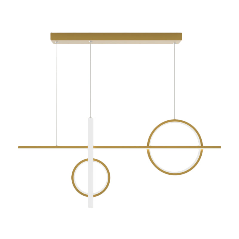 23.5"/31.5" W Acrylic Bike Pendant Lighting Nordic LED Island Lamp Fixture with Rectangle Canopy in Black/Gold Clearhalo 'Ceiling Lights' 'Island Lights' Lighting' 1713602