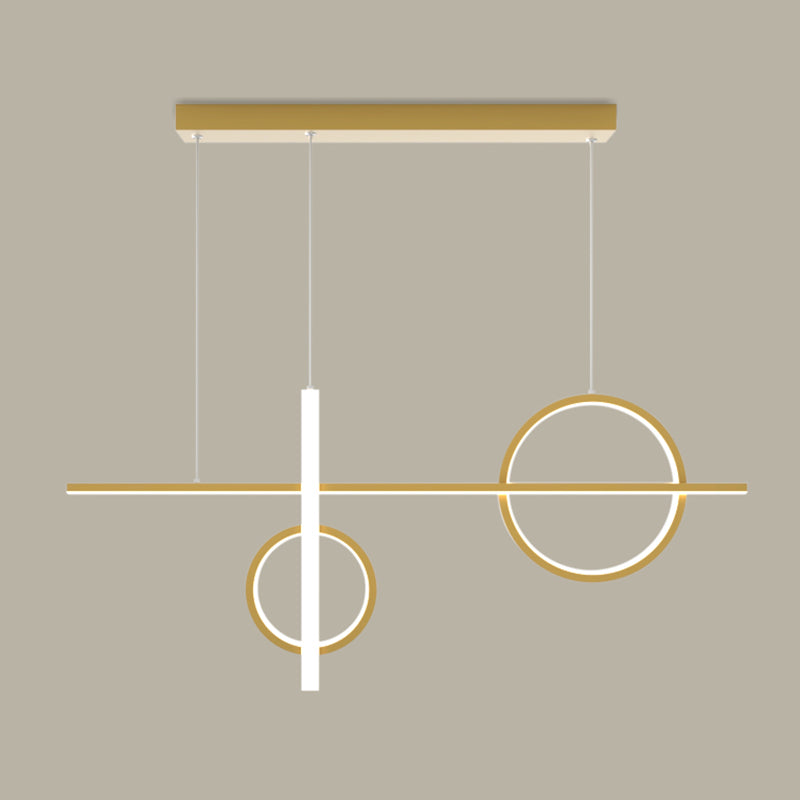 23.5"/31.5" W Acrylic Bike Pendant Lighting Nordic LED Island Lamp Fixture with Rectangle Canopy in Black/Gold Clearhalo 'Ceiling Lights' 'Island Lights' Lighting' 1713603