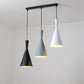 Flared Metallic Pendant Light Contemporary 3-Head Black Hanging Lamp Kit with Round/Rectangle Canopy Clearhalo 'Ceiling Lights' 'Modern Pendants' 'Modern' 'Pendant Lights' 'Pendants' Lighting' 1713735