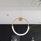 Acrylic Circular Chandelier Lamp Nordic 1/3 Bulbs Gold Pendant Lighting Fixture in Warm/White Light Clearhalo 'Ceiling Lights' 'Modern Pendants' 'Modern' 'Pendant Lights' 'Pendants' Lighting' 1713759