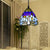 Blue Dragonfly Drop Ceiling Light Rustic Loft Stained Glass 1 Head Pendant Lighting Blue Clearhalo 'Ceiling Lights' 'Industrial' 'Middle Century Pendants' 'Pendant Lights' 'Pendants' 'Tiffany close to ceiling' 'Tiffany Pendants' 'Tiffany' Lighting' 171375