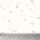 Cartoon Bubbles Wall Mural Decal for Baby Room Customized Size Wall Decor in Beige Clearhalo 'Wall Decor' 'Wall Mural' 1713915