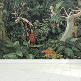 Green Tropical Plant Mural Wallpaper Moisture Resistant Wall Art for Living Room Clearhalo 'Wall Decor' 'Wall Mural' 1714186