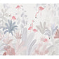 Illustration Style Flamingos Mural Decal for Guest Room, Pink, Custom Size Available Clearhalo 'Wall Decor' 'Wall Mural' 1714197