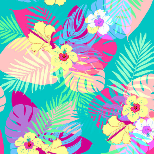 Yellow Flower Print Mural Wallpaper Florentine Tropical Stain-Proofing Wall Covering