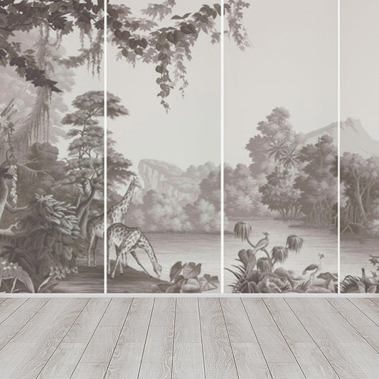 Whole Forest Scene Mural Wallpaper for Wall Decor Tropical Bedroom Wall Covering