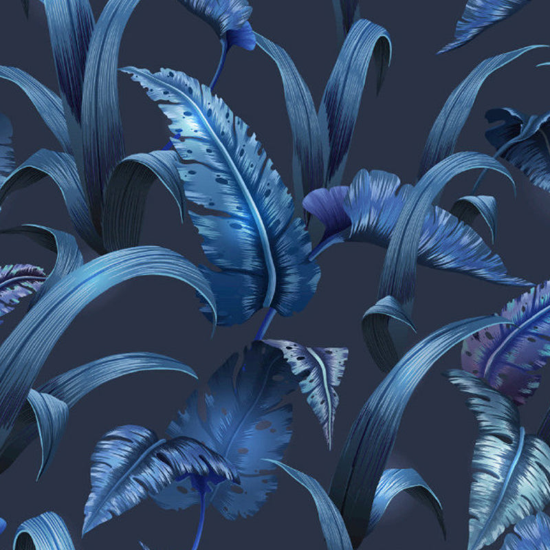 Light Color Leaves Pattern Mural Decal Waterproofing Tropical Interior Room Wall Art Clearhalo 'Wall Decor' 'Wall Mural' 1714367