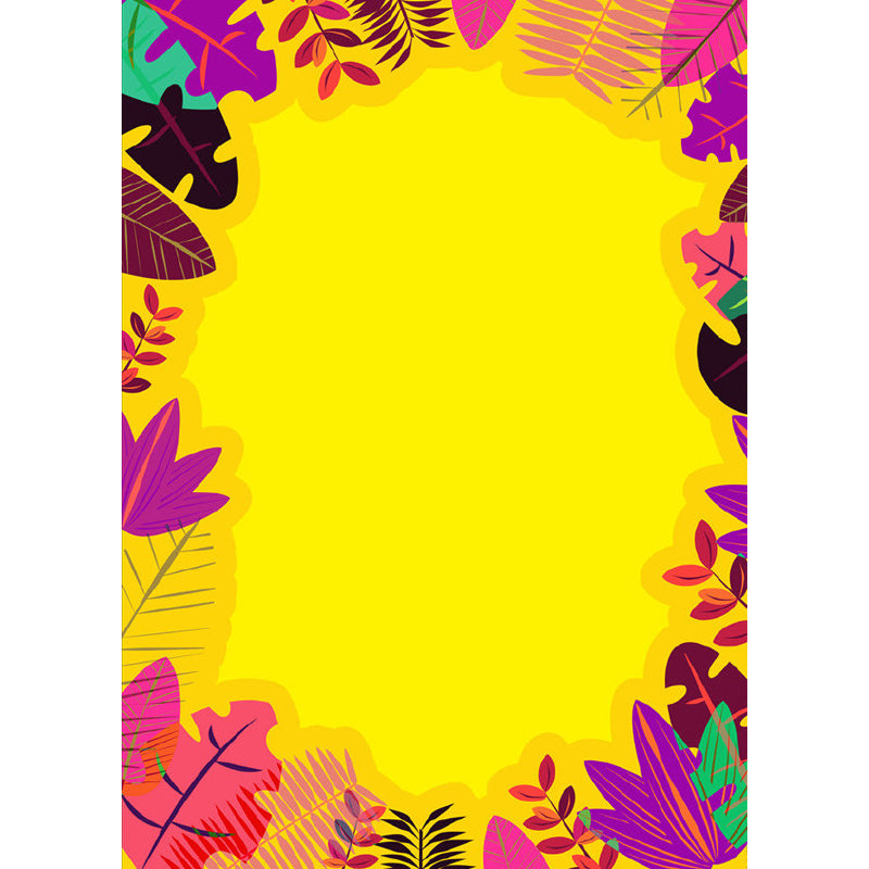 Pastel Color Tropical Wall Mural Great Leaves Pattern Wall Covering for Guest Room Clearhalo 'Wall Decor' 'Wall Mural' 1714427