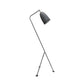 Tripod Floor Light with Bell Shade Modern Style Metallic 1 Light Black/White Floor Lamp for Bedroom Clearhalo 'Floor Lamps' 'Lamps' Lighting' 171443