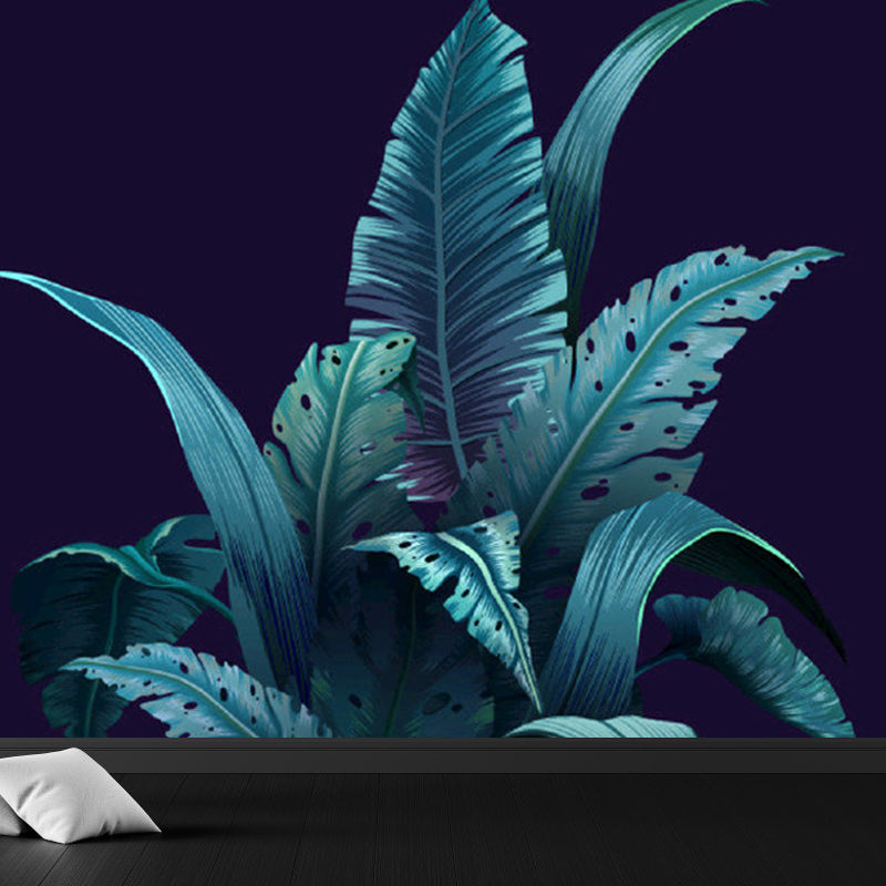 Foliage Mural Decal Tropical Ornamental Girls Bedroom Wall Covering, Personalize Clearhalo 'Wall Decor' 'Wall Mural' 1714470