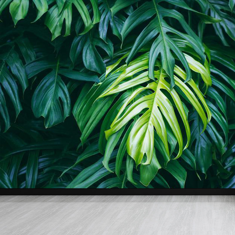 Foliage Mural Decal Tropical Ornamental Girls Bedroom Wall Covering, Personalize Clearhalo 'Wall Decor' 'Wall Mural' 1714485