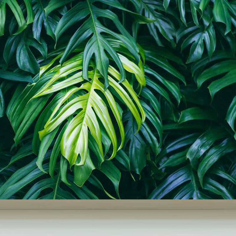 Foliage Mural Decal Tropical Ornamental Girls Bedroom Wall Covering, Personalize Clearhalo 'Wall Decor' 'Wall Mural' 1714486