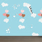 Musical Mural Wallpaper Cartoon Non-Woven Material Wall Decor in Blue for Nursery Clearhalo 'Wall Decor' 'Wall Mural' 1714596