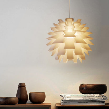 Contemporary Pine Cone Suspension Light Plastic 1 Head Living Room Ceiling Pendant Light in White White Clearhalo 'Ceiling Lights' 'Modern Pendants' 'Modern' 'Pendant Lights' 'Pendants' Lighting' 171478