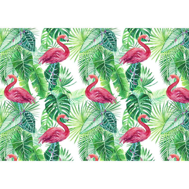 Light Color Wild Landscape Mural Moisture-Proofing Tropical Bedroom Wall Covering Clearhalo 'Wall Decor' 'Wall Mural' 1714897