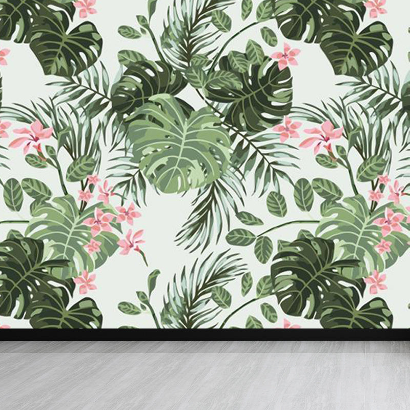 Tropical Natural Botanical Wall Mural Soft Color Decorative Wall Decor for Kitchen Clearhalo 'Wall Decor' 'Wall Mural' 1714916