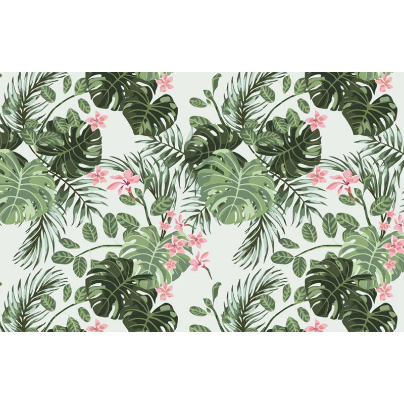 Tropical Natural Botanical Wall Mural Soft Color Decorative Wall Decor for Kitchen Clearhalo 'Wall Decor' 'Wall Mural' 1714917