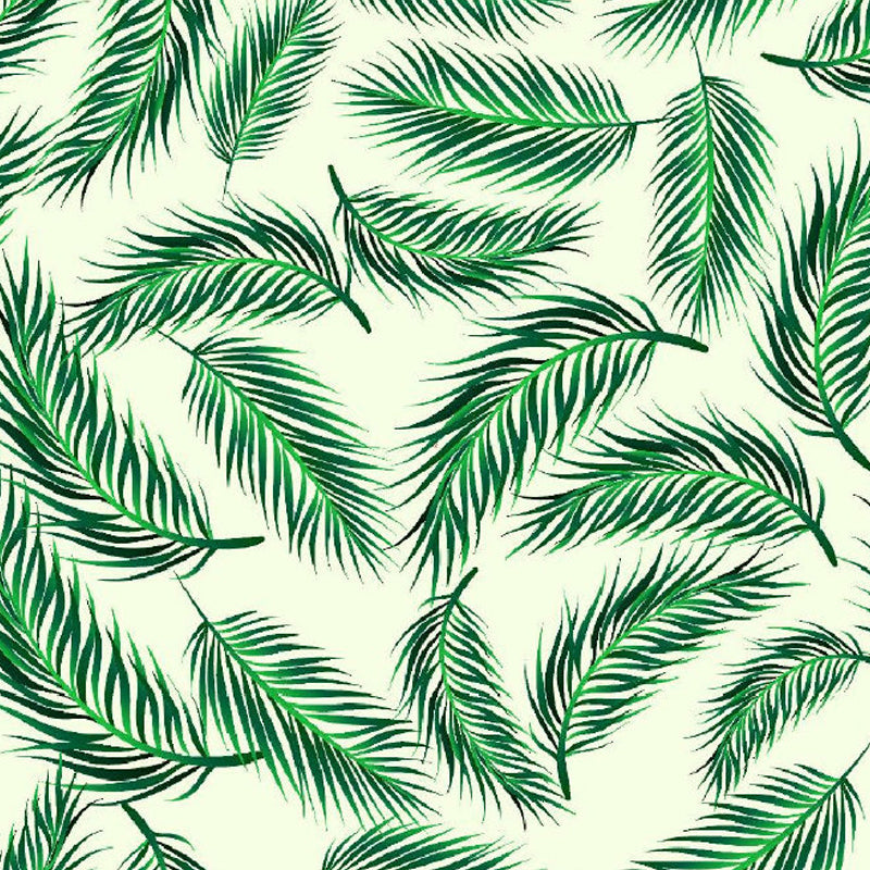 Non-Woven Ornamental Wall Mural Tropical Botanical Leaves Wall Covering, Personalised Clearhalo 'Wall Decor' 'Wall Mural' 1714952