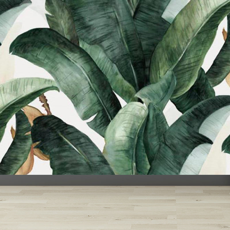 Non-Woven Ornamental Wall Mural Tropical Botanical Leaves Wall Covering, Personalised Clearhalo 'Wall Decor' 'Wall Mural' 1714965