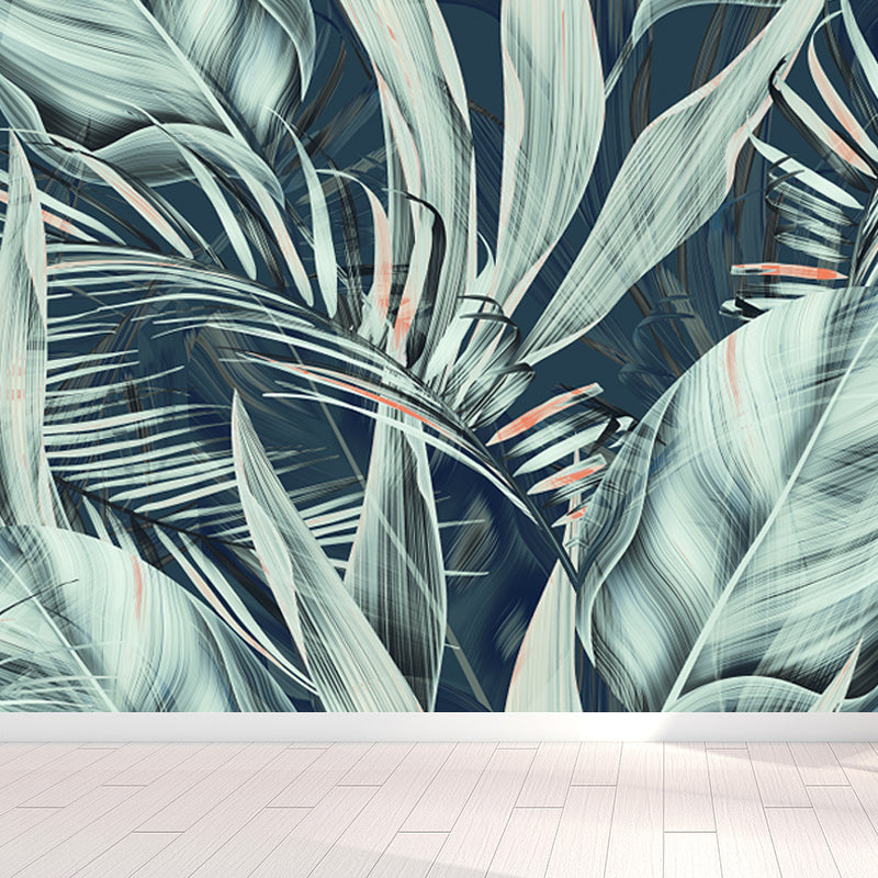 Non-Woven Ornamental Wall Mural Tropical Botanical Leaves Wall Covering, Personalised Clearhalo 'Wall Decor' 'Wall Mural' 1714970