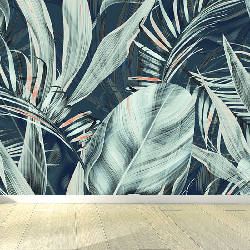 Non-Woven Ornamental Wall Mural Tropical Botanical Leaves Wall Covering, Personalised Clearhalo 'Wall Decor' 'Wall Mural' 1714971