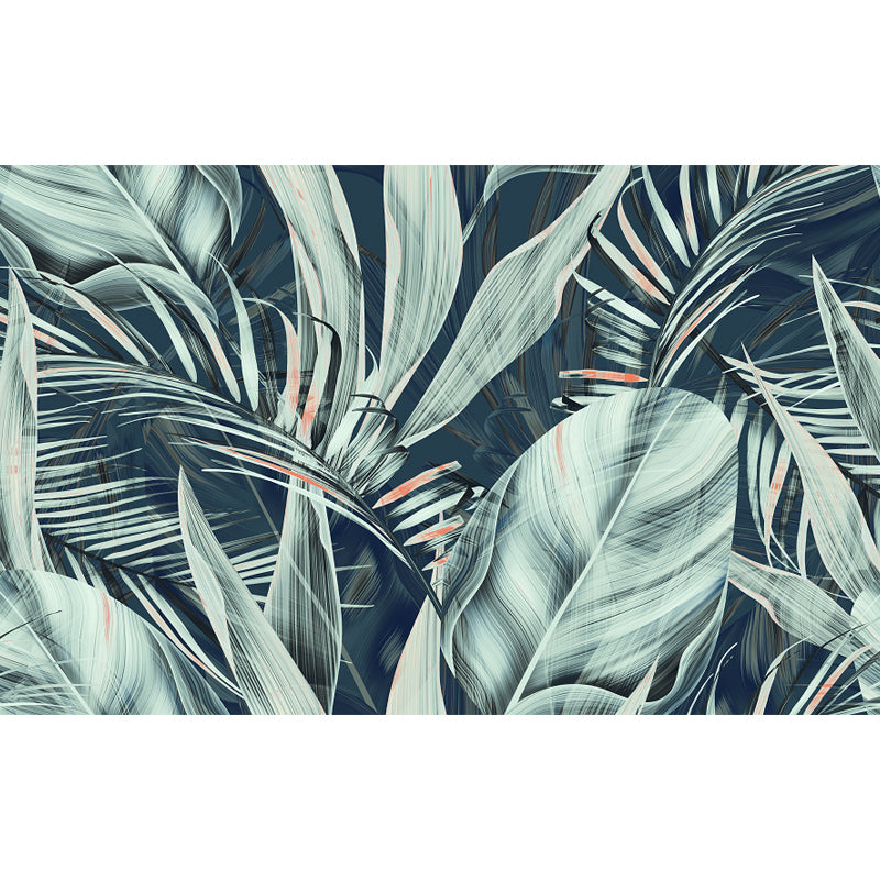 Non-Woven Ornamental Wall Mural Tropical Botanical Leaves Wall Covering, Personalised Clearhalo 'Wall Decor' 'Wall Mural' 1714972