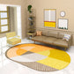 Scandinavian Novelty Rug in Green and Orange Color Block Geometric Pattern Rug Polyester Anti-Slip Carpet for Home Decor Yellow-Red Clearhalo 'Area Rug' 'Rug' 1714999
