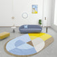 Scandinavian Novelty Rug in Green and Orange Color Block Geometric Pattern Rug Polyester Anti-Slip Carpet for Home Decor Blue Clearhalo 'Area Rug' 'Rug' 1715002