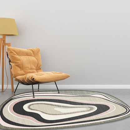 Casual Irregular Novelty Rug in Ivory Color Block Pattern Rug Polyester Non-Slip Carpet for Home Decoration Camel Clearhalo 'Area Rug' 'Rug' 1715045