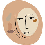 Modern Novelty Irregular Rug in Brown Abstract Painting Pattern Rug Polyester Washable Carpet for Home Decoration Clearhalo 'Area Rug' 'Rug' 1715213