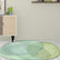 Green and Grey Irregular Rug Bedroom Novelty Colorblock Pattern Area ...