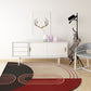 Modern Irregular Novelty Rug in Green and Blue Color Block Pattern Rug Polyester Washable Carpet for Home Decoration Red Clearhalo 'Area Rug' 'Rug' 1715342