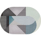 Contemporary Novelty Rug in Red and Orange Color Block Stripe Pattern Rug Polyester Non-Slip Carpet for Home Decor Clearhalo 'Area Rug' 'Rug' 1715504