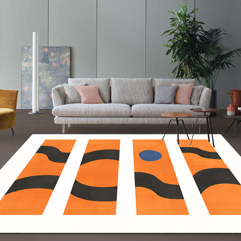 Contemporary Abstract Rug Multicolor Polyester Rug Washable Pet Friendly Carpet for Living Room Clearhalo 'Area Rug' 'Rug' 1715514