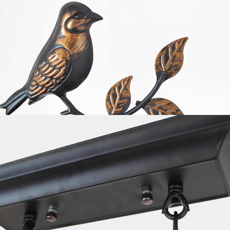 Cone Stainless Glass Island Lighting Tiffany Stylish 3 Lights Beige Island Chandelier Light with Bird Accent Clearhalo 'Ceiling Lights' 'Chandeliers' 'Close To Ceiling Lights' 'Glass shade' 'Glass' 'Island Lights' 'Tiffany close to ceiling' 'Tiffany' Lighting' 171556