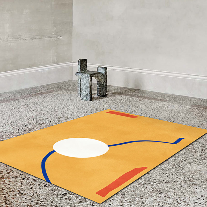 Novelty Abstract Rug Pink and Yellow Polyester Rug Non-Slip Backing Pet Friendly Area Rug for Living Room Clearhalo 'Area Rug' 'Rug' 1715640