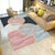 Pink and Brown Bedroom Rug Modern Colorblock Geometric Pattern Area Rug Polyester Stain-Resistant Carpet Grey Clearhalo 'Area Rug' 'Modern' 'Rugs' Rug' 1715684