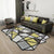 Novelty Living Room Irregular Rug in Black and White Geometric Fan Print Rug Polyester Pet Friendly Area Rug Yellow Clearhalo 'Area Rug' 'Rug' 1715762