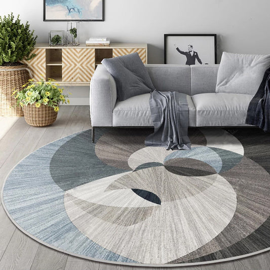 Multicolor Bedroom Rug Contemporary Colorblock Rug Washable Pet Friendly Non-Slip Backing Carpet Light Blue Clearhalo 'Area Rug' 'Modern' 'Rugs' Rug' 1715806