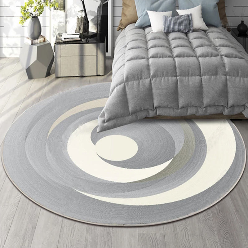 Multicolor Bedroom Rug Contemporary Colorblock Rug Washable Pet Friendly Non-Slip Backing Carpet Light Gray Clearhalo 'Area Rug' 'Modern' 'Rugs' Rug' 1715807