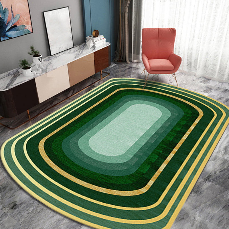 Fun Green Rug Novelty Living Room Irregular Rug in Green Color Block Print Rug ...