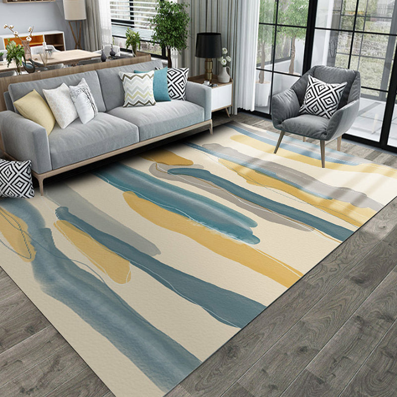 Multicolor Geometric Pattern Rug Polyester Simple Rug Washable Pet Friendly Carpet Area Rug for Living Room Apricot Clearhalo 'Area Rug' 'Modern' 'Rugs' Rug' 1715854