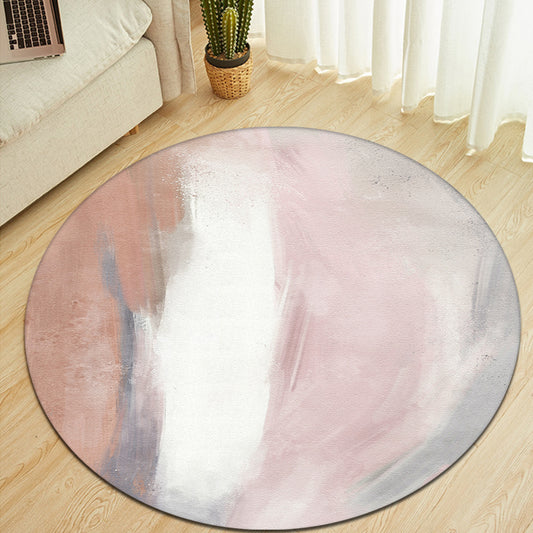 Unique Multicolor Abstract Rug Polyester Modernist Rug Pet Friendly Anti-Slip Backing Area Rug for Bedroom Pink Clearhalo 'Area Rug' 'Modern' 'Rugs' Rug' 1715855