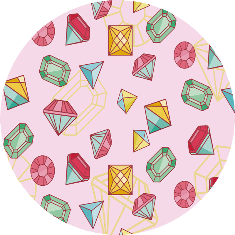 Pink and Purple Kids Rug Polyester Diamond and Socks Pattern Rug Pet Friendly Washable Anti-Slip Backing Carpet for Decoration Clearhalo 'Area Rug' 'Rug' 1715894