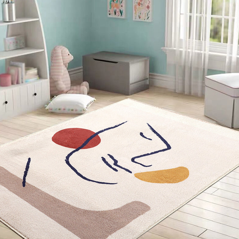 Multicolor Character Pattern Rug Polyester Casual Rug Pet Friendly Washable Carpet for Bedroom Red Clearhalo 'Area Rug' 'Rug' 1715905